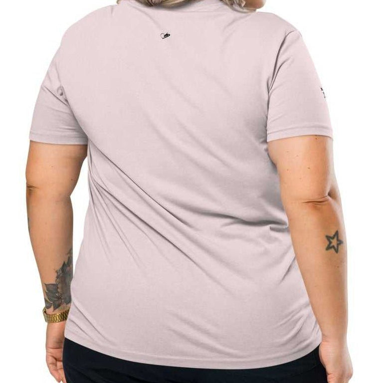 A model wearing The Big Data Tee in 100% organic cotton, showing the bold "Big Data" text on the front.