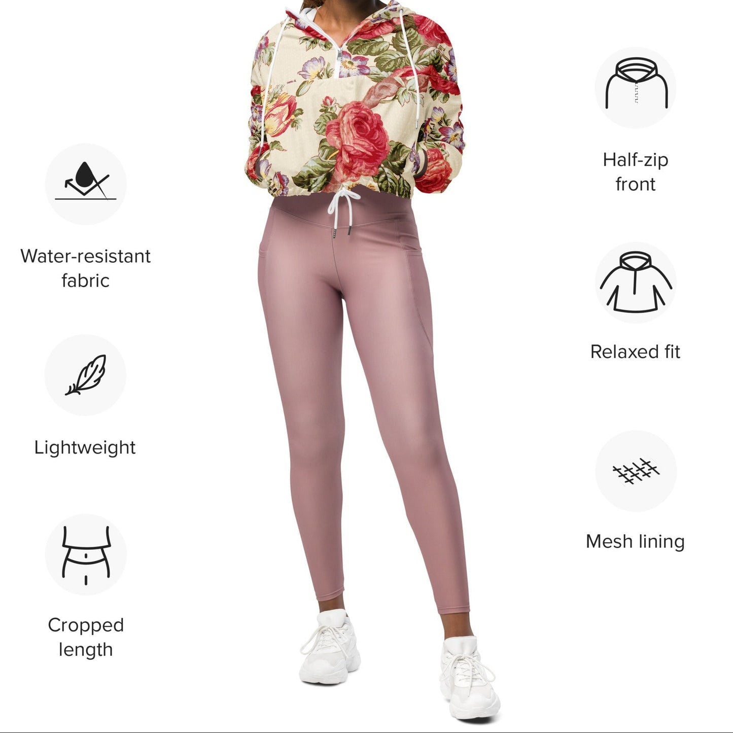 By The River Women’s Cropped Windbreaker - BunnyBanky