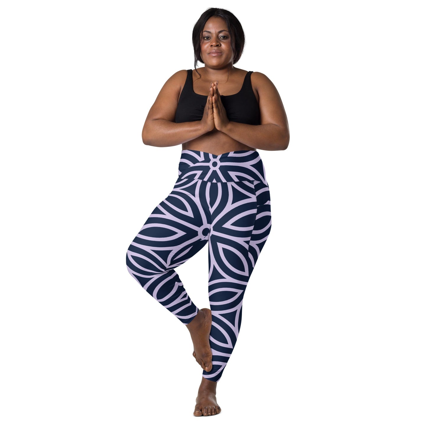 Mayfair Crossover Leggings with Pockets - BunnyBanky