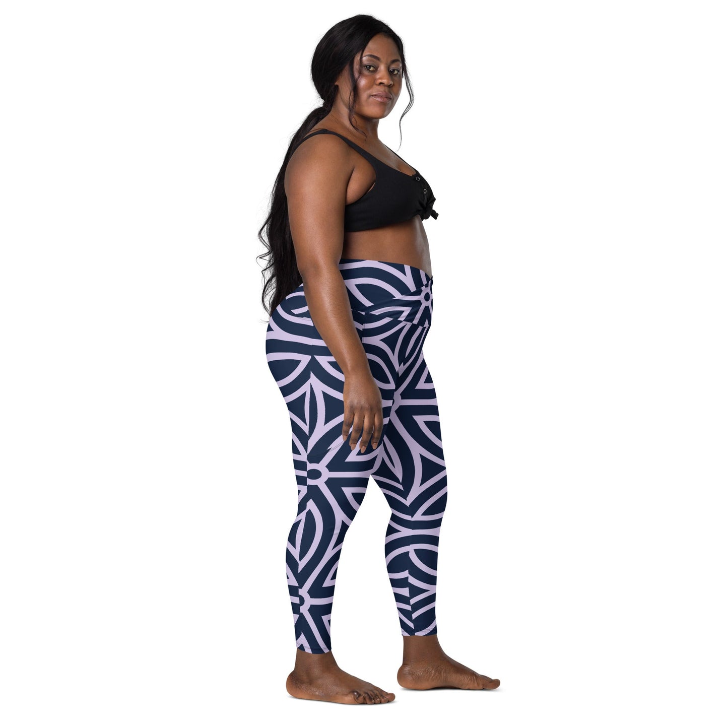 Mayfair Crossover Leggings with Pockets - BunnyBanky