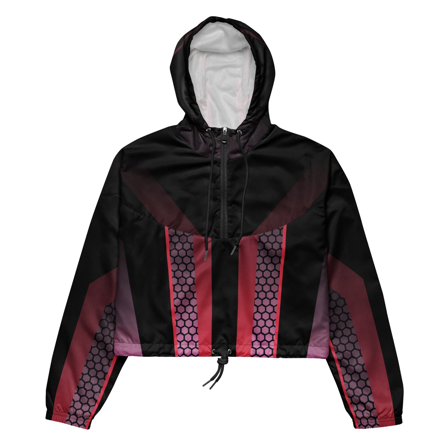 BunnyBanky UrbanFlex EcoShield Cropped Windbreaker: Sustainable Activewear - BunnyBanky