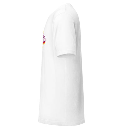 Sleeve view of the Fantasia Tee  100% recycled fabric.