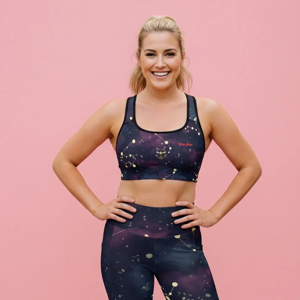 A BunnyBankY AI proprietary model wearing The Andromeda Sculpt Leggings, showcasing the sculpting fit .