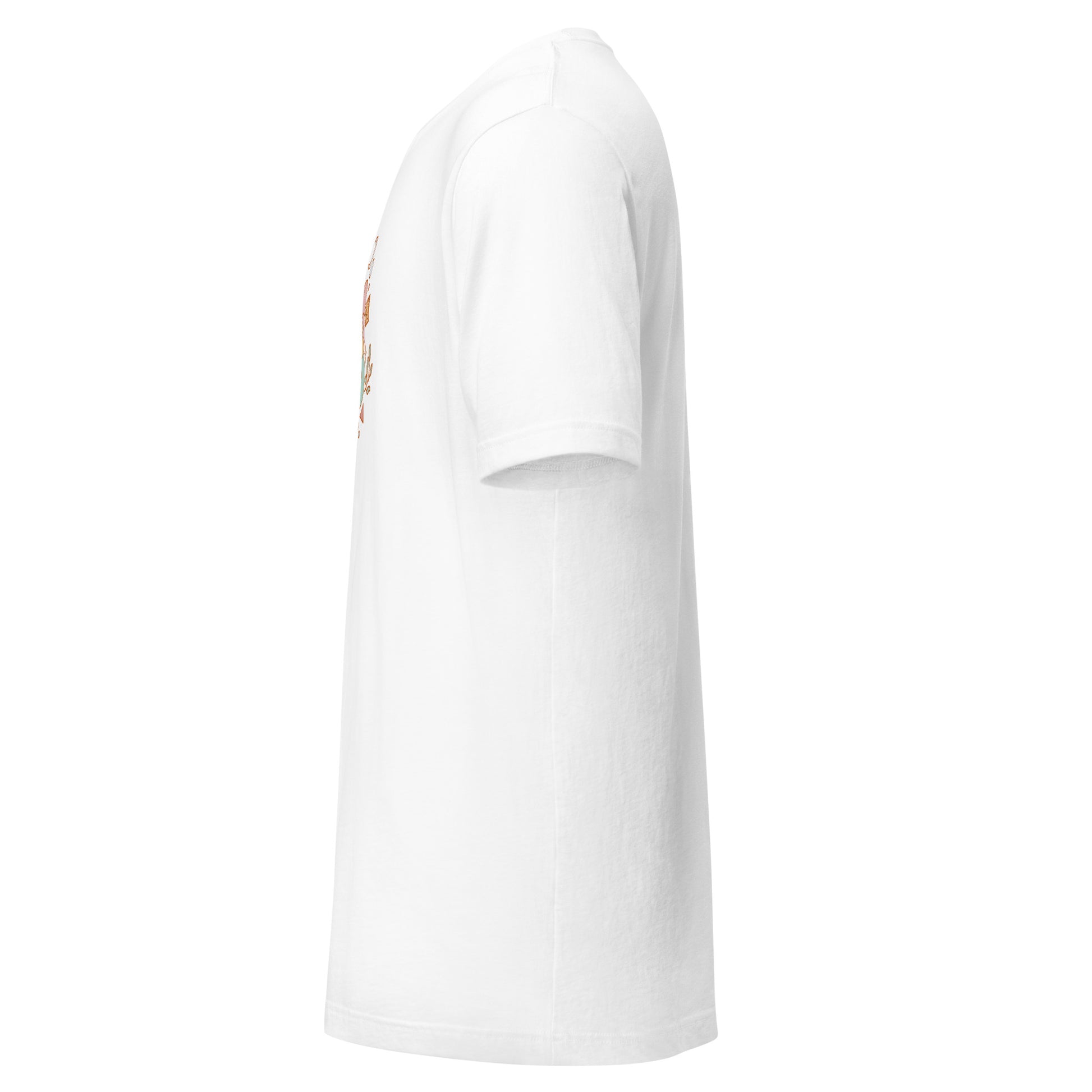 Side view of the white Revolution Tee