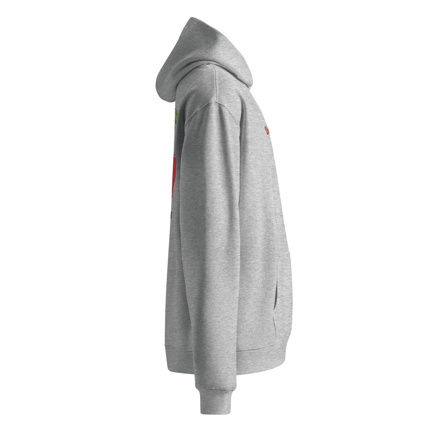 A close up of The Angel Wellness Hoodie, showing the oversized fit