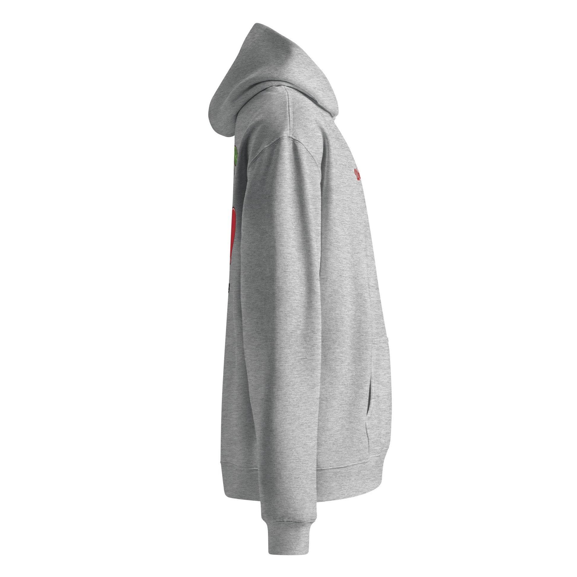 A close up of The Angel Wellness Hoodie, showing the oversized fit