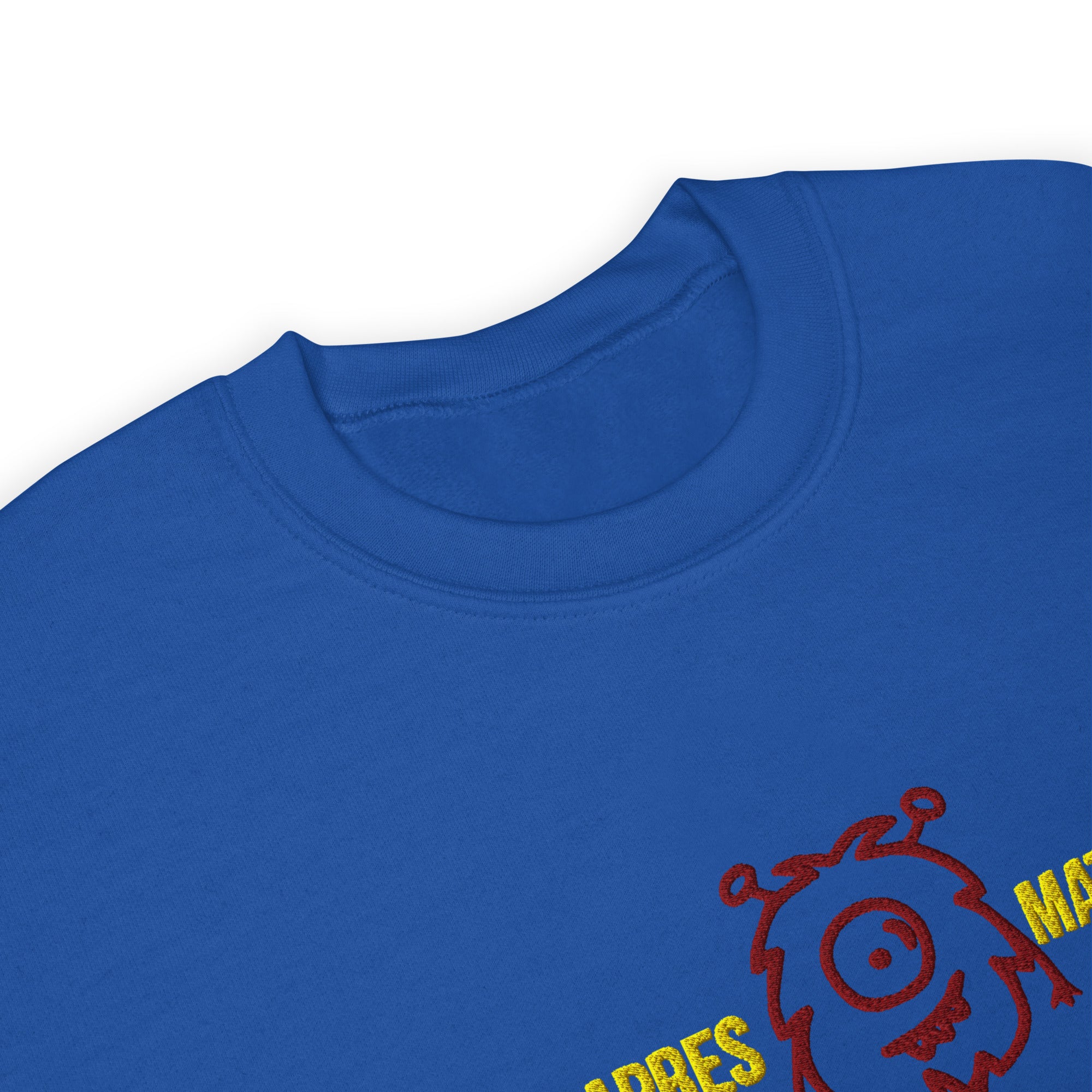 apres matcha sweatshirt in cobalt blue  front detail
