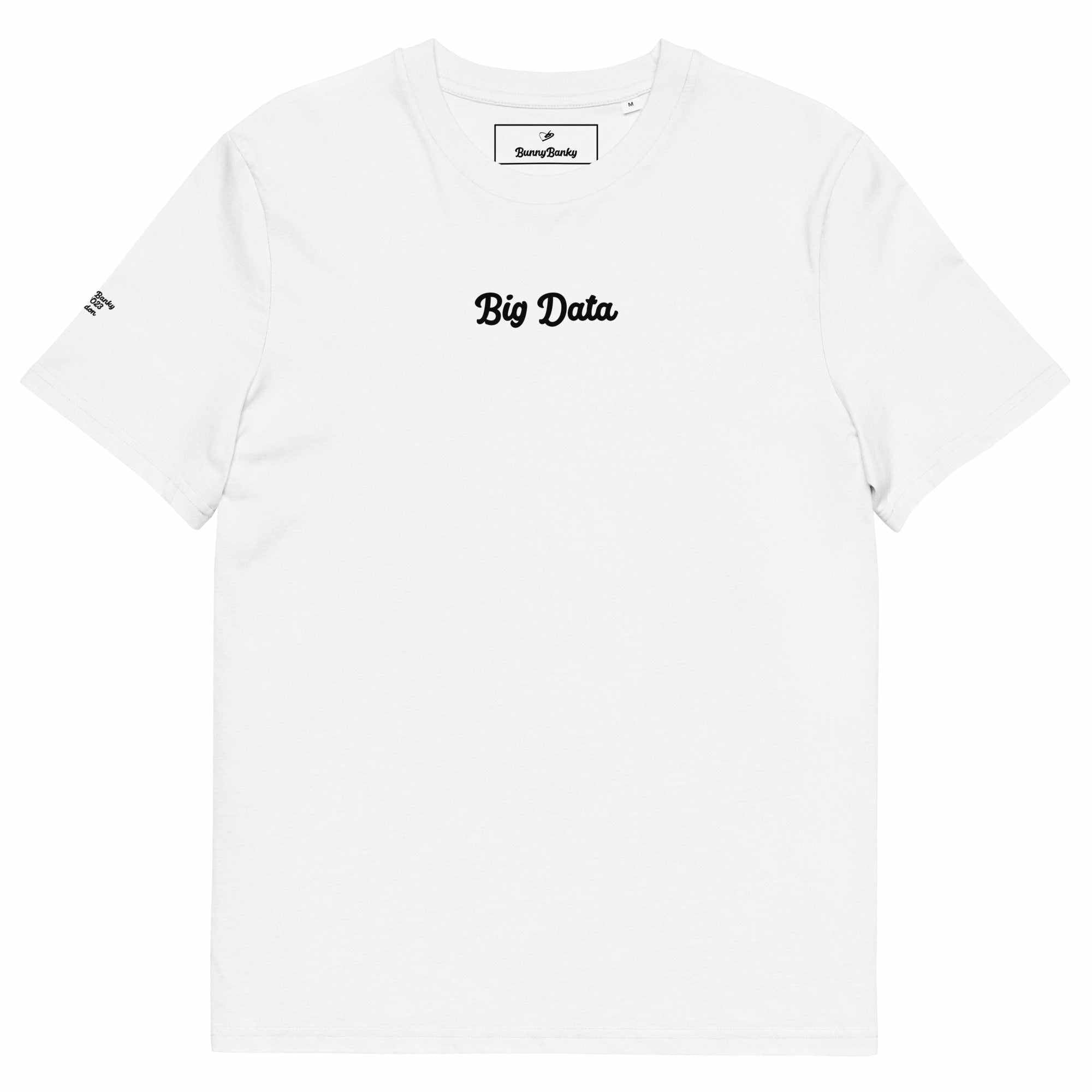 A close-up of TheThe Big Data Tee, showing the pop-art 