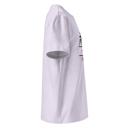Levander t-shirt with a small logo on the chest against a white background