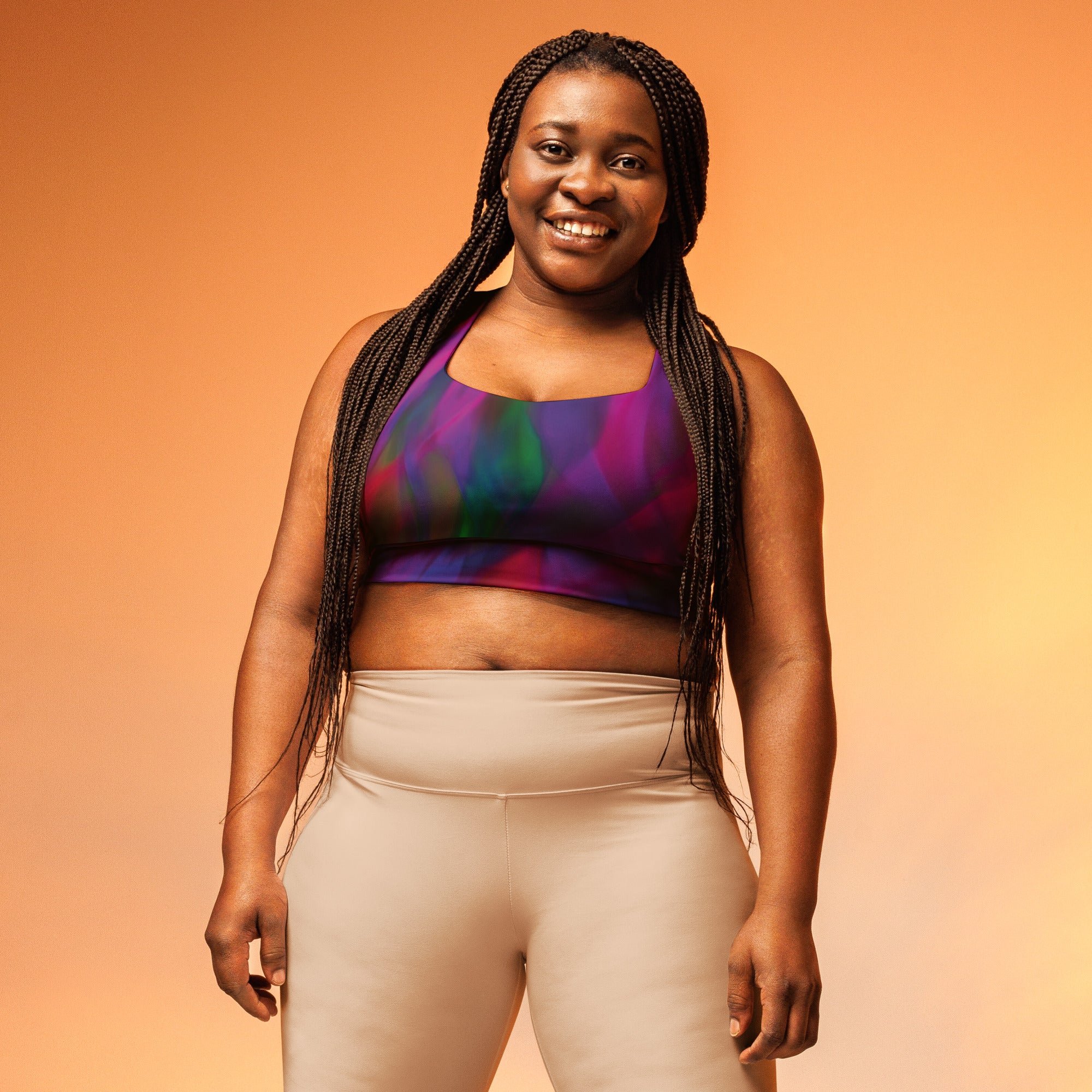 Bologna Longline Sports Bra: High - Support, Sustainable Style - BunnyBanky