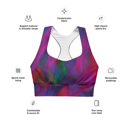 Bologna Longline Sports Bra: High - Support, Sustainable Style - BunnyBanky