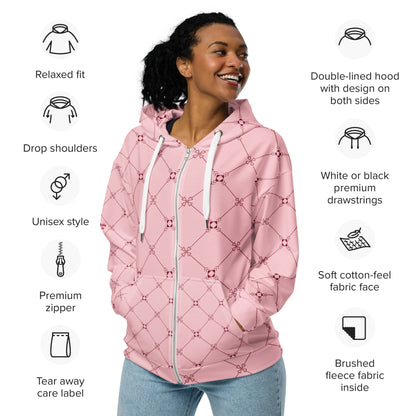 Brooklyn Unisex Zip Hoodie - BunnyBanky