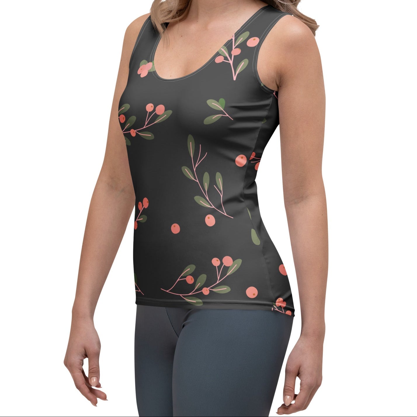 Model wearing the Manchester Performance Tank top 