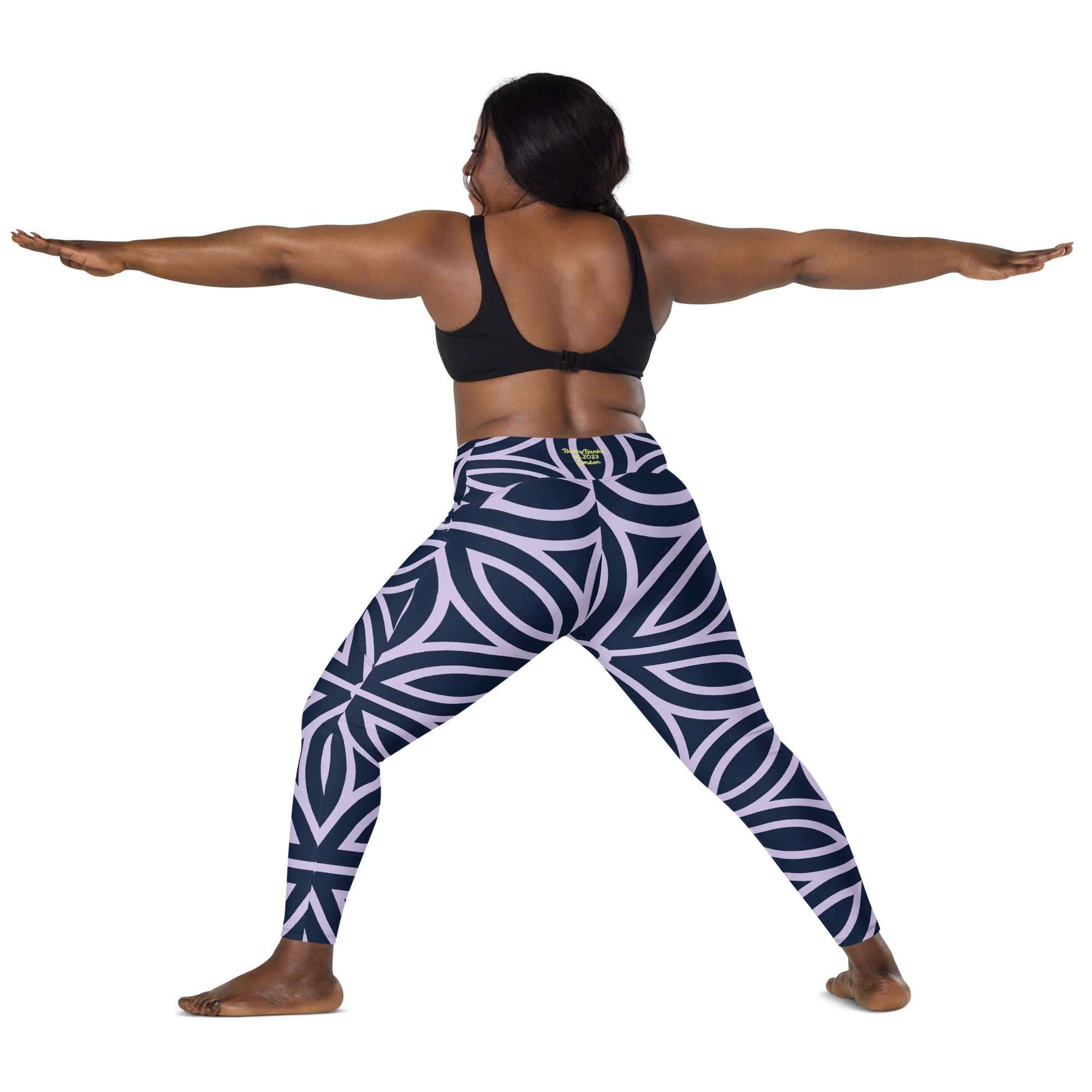 Canary Wharf Crossover Leggings with Pockets - Leggings by BunnyBanky