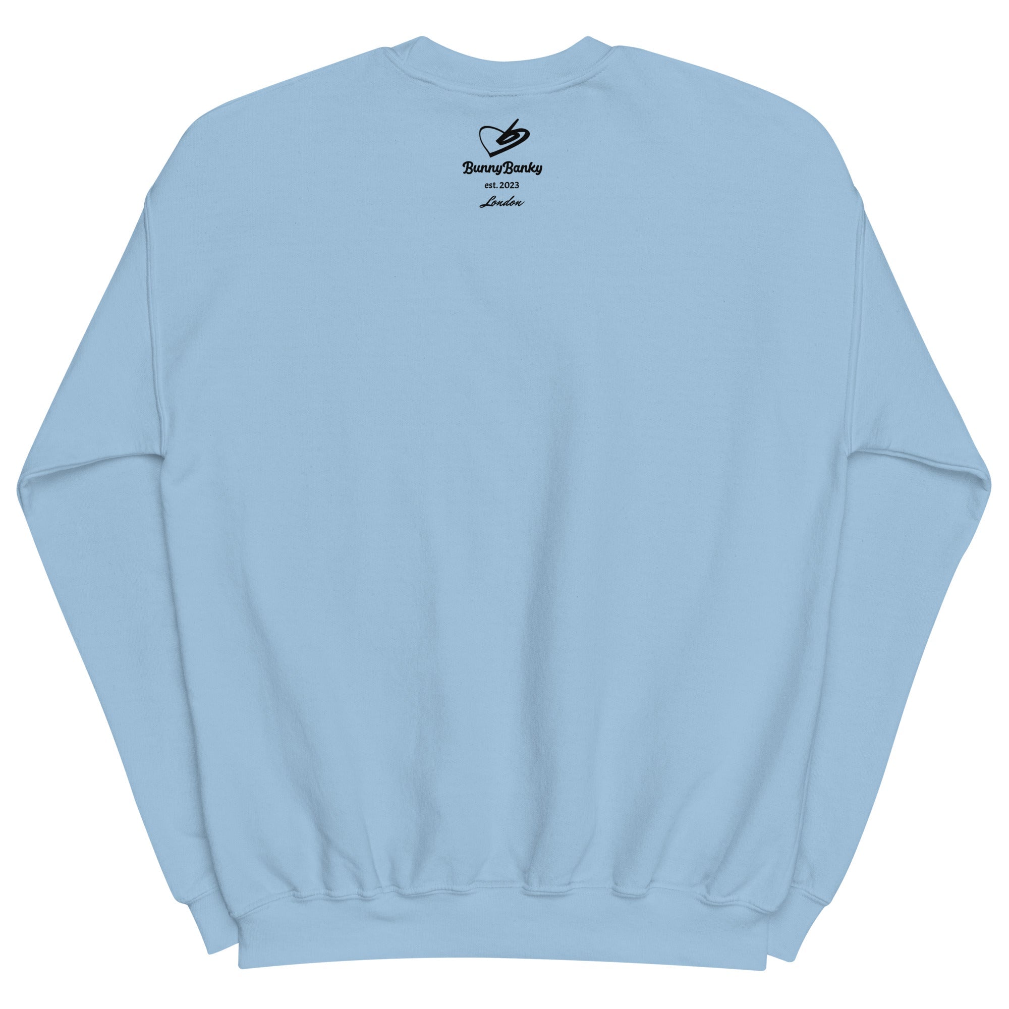 A close up of The Manifesto Sweatshirt in air-jet spun yarn,, showing the  heritage signatured printed at the back