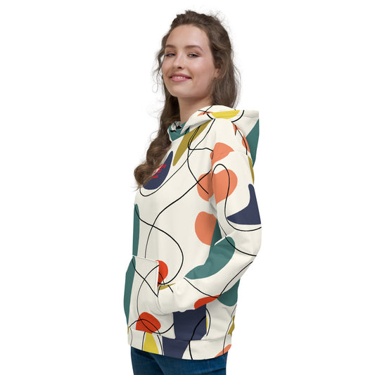 Marylebone All Day Active Unisex Hoodie with unique print, designed in London, made in Europe. - BunnyBanky