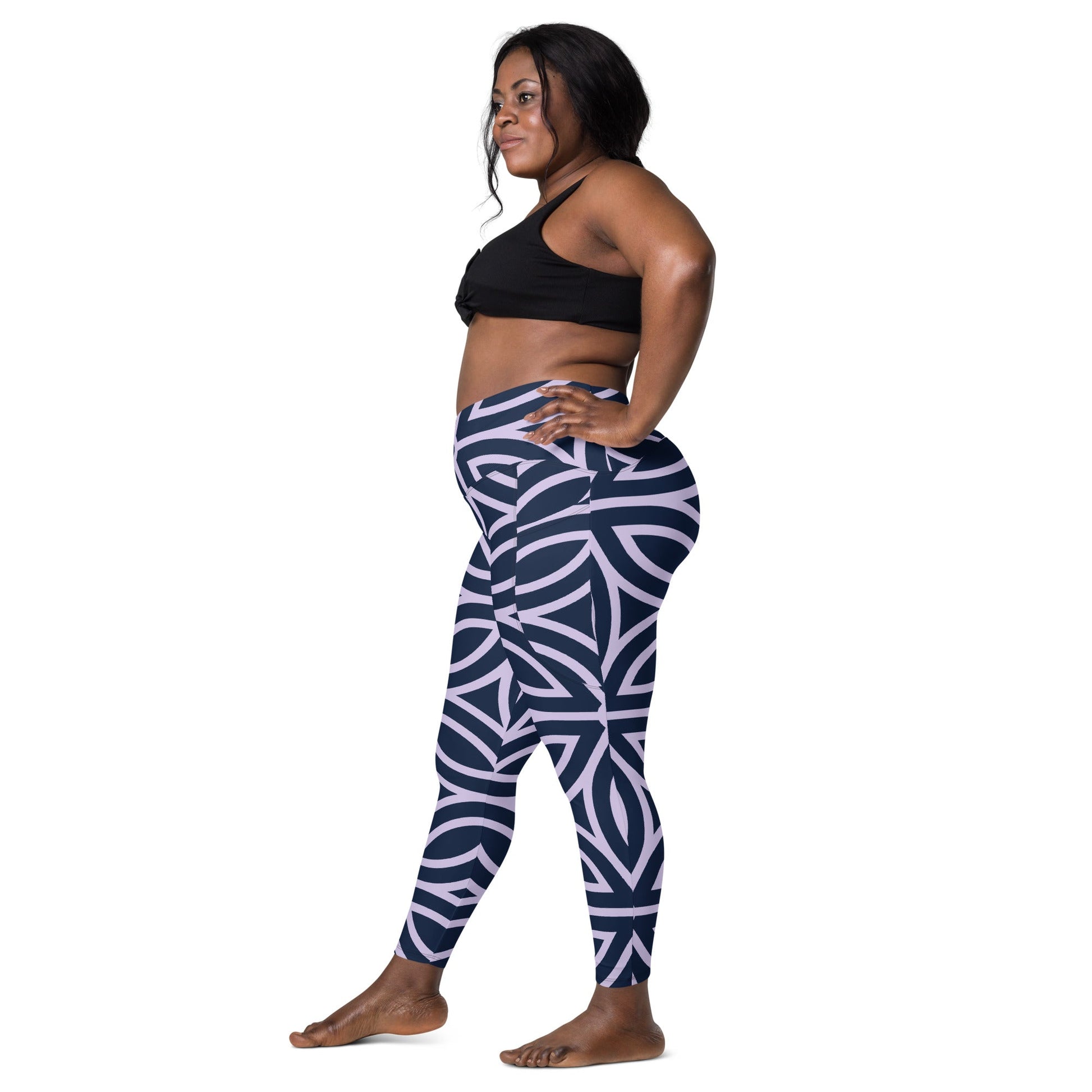 Mayfair Crossover Leggings with Pockets - BunnyBanky