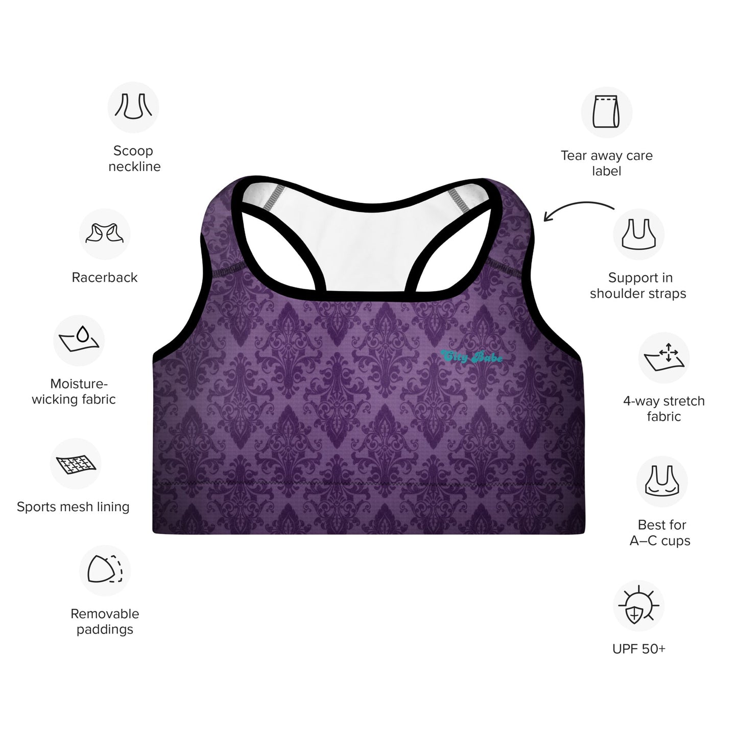 Moorgate Padded Sports Bra - BunnyBanky