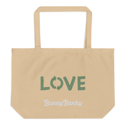 Paris Large Organic Tote Bag - BunnyBanky