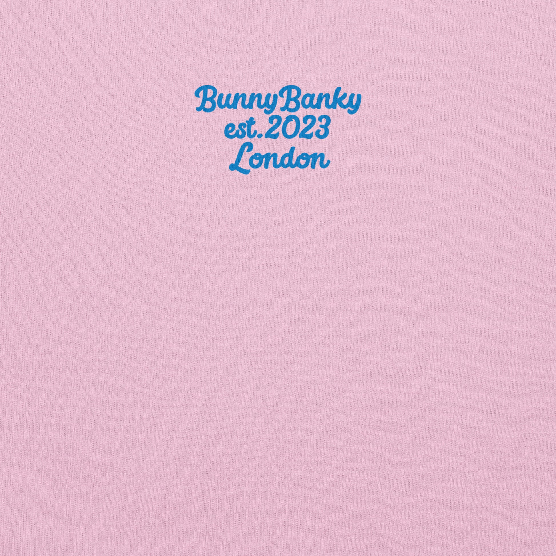 A close-up of the back of The Running Late Sweatshirt, showing the heritage signature print detail.