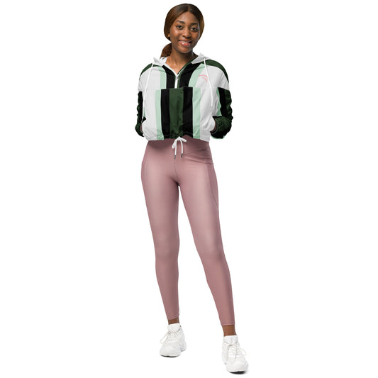 BunnyBanky Dynamic Flex Cropped Windbreaker: Sustainable Activewearfor On-the-Go - BunnyBanky