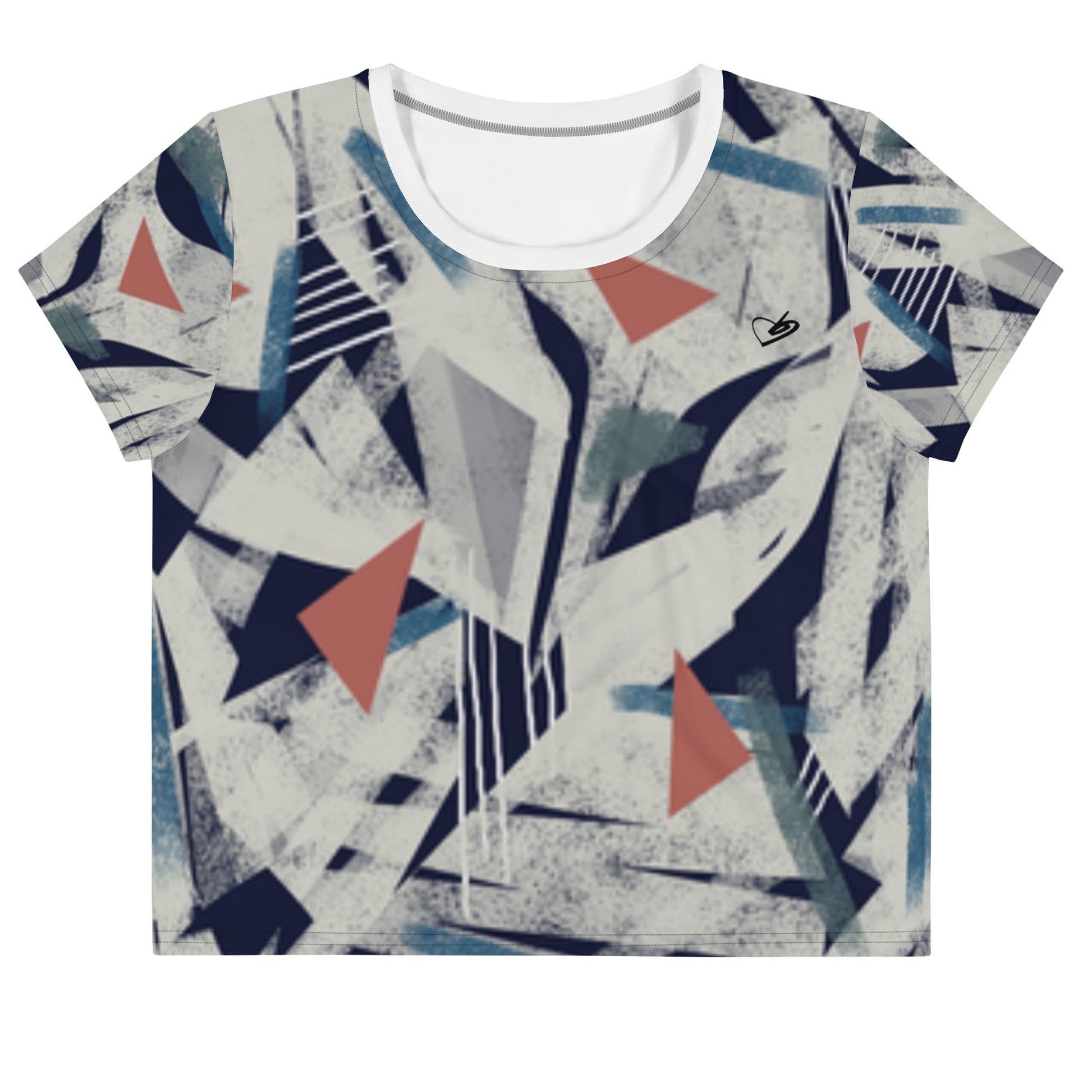 BunnyBanky GeoSport Cropped Tee: Upgrade Your Activewear - BunnyBanky