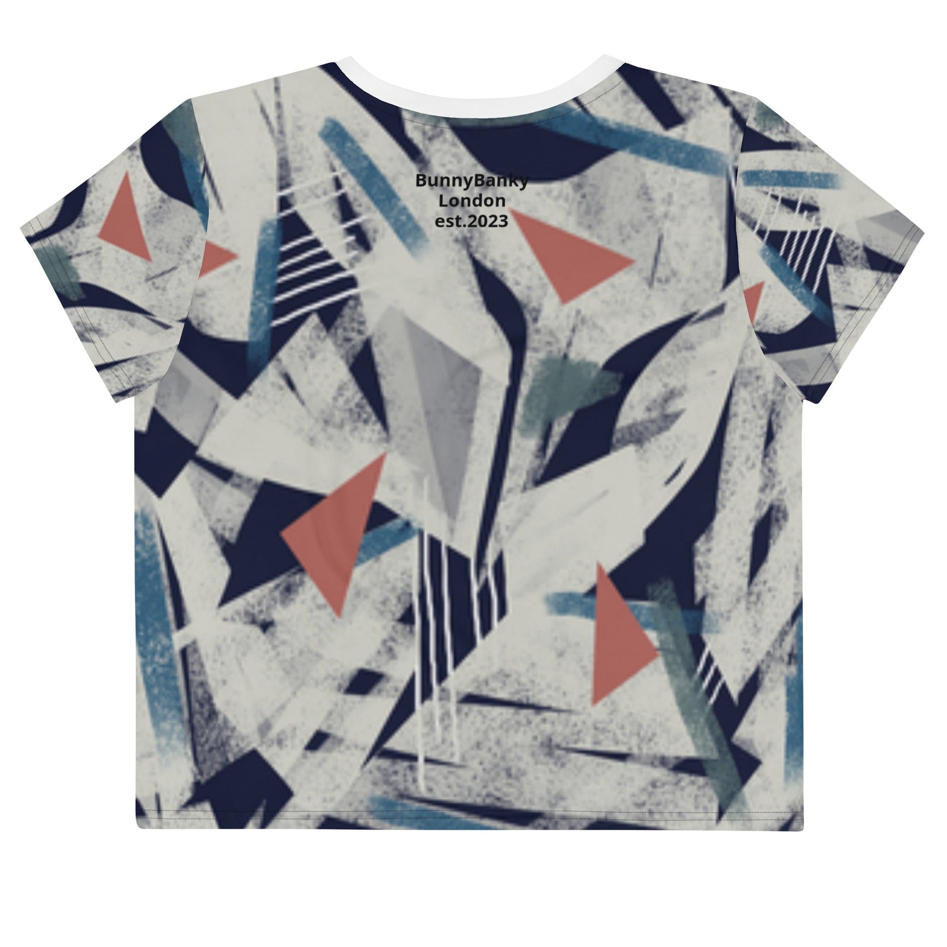 BunnyBanky GeoSport Cropped Tee: Upgrade Your Activewear - BunnyBanky