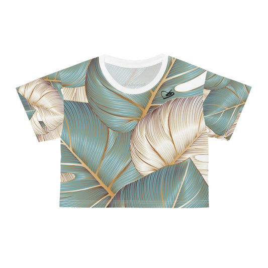BunnyBanky UrbanFlex Tropical Cropped Top: Elevate Your Activewear - BunnyBanky